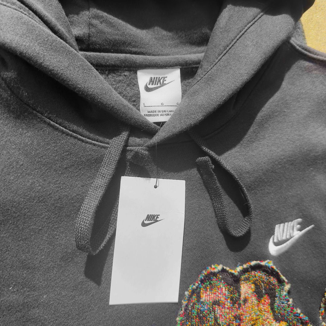 1 OF 1 NIKE IVERSON TAPESTRY HOODIE REWORK - SIZE L